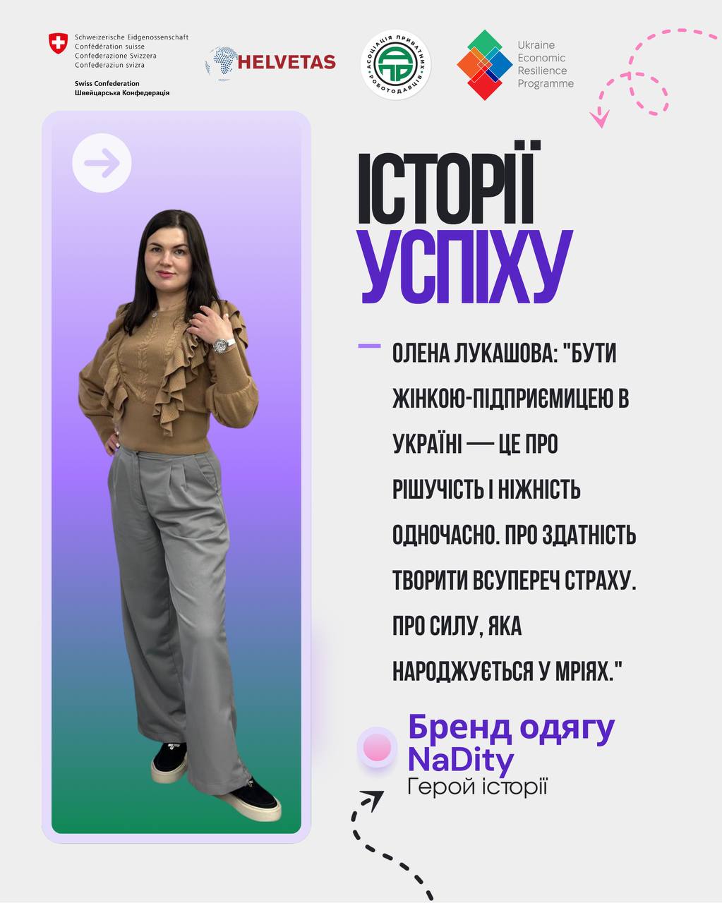 ІСТОРІЇ УСПІХУ: «Від мрії до виробництва: шлях засновниці бренду NaDity